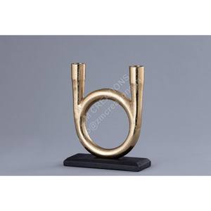 Portavelas Metálico de 2 Brazos para Eventos, Base de Lujo para Velas, Decoración Moderna para Bodas, Navidad y Pascua - Product Image 1