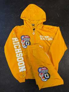 Custom Manufacturer Casual Windbreaker Hoodie With Shorts 2 Piece Windbreaker Set Contrast Color Wholesale Winter Wear - Product Image 3