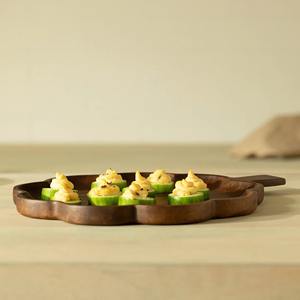 จานไม้เคลือบสีพิมพ์ลายตามสั่ง ขนาด 10 นิ้ว สี่เหลี่ยมจัตุรัส สำหรับใส่ชิปและดิป สไตล์ยุโรป ทนทานและเป็นมิตรกับสิ่งแวดล้อม - Product Image 2