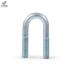 Ancre en U M16 zinguée pour connexion structurelle de construction industrielle - Product Image 1