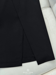 Women's Black Polyester Spandex Wide Leg <b>Split</b> Pants Casual Office High Waist Designer <b>Trousers</b> Fashion Pants ELOWEN - Product Image 6