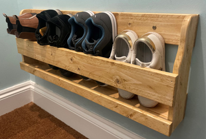 Banc de rangement pour chaussures avec coussin rembourré, organisateur d'entrée pour la maison, siège pratique et rangement en bois multi-compartiments - Product Image 4