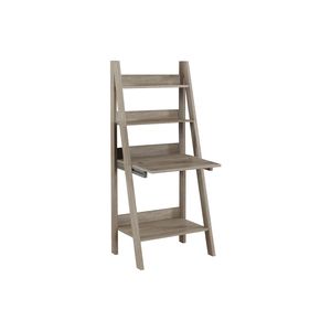 Scrivania Moderna Contemporanea per Ufficio Domestico con Ripiani Portaoggetti, 61 Pollici di Altezza, Laminato Marrone per Lavoro con Laptop - Product Image 3