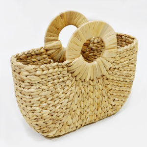 Artex Dong Thap Panier de rangement en corde de jonc de mer fait à la main Sac à main tissé tressé en jacinthe d'eau Produit d'usine direct - Product Image 4