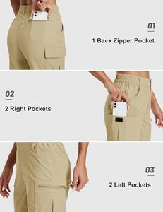 Women's High Waist Cargo Shorts Solid Olive Green Quick Dry Polyester Casual Pants With Pockets Button Fly Regular Fit Shorts - Product Image 5
