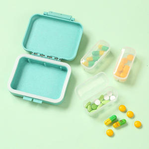 Portable Plastic <b>Pill</b> Storage <b>Case</b> with Dual Compartments and Anti-Mix Design in Pastel Colors <b>for</b> Travel and Daily Use - Product Image 3