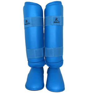 Protège-tibias en cuir pour le karaté - Équipement d'entraînement léger pour les arts martiaux, idéal pour la pratique quotidienne et les exercices de fitness - Product Image 1