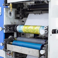 Impresoras flexográficas de etiquetas de tipo torre de cartón 3 + 3 pegatinas de color rollo a rollo máquina de impresión flexográfica