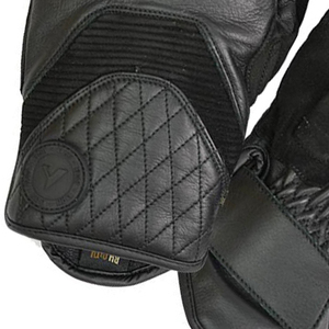 Black Leather Motorbike Riding Gloves Full <b>Finger</b> Windproof Breathable Motorbike Cycling Gloves Adjustable Wrist <b>Strap</b> - Product Image 4