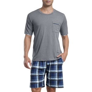 Ensemble haut et bas pour homme, décontracté, été, écologique, de haute qualité, tricoté, manches courtes, polyester/spandex, t-shirts tendance - Product Image 5