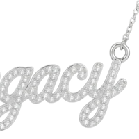Collier Pave Script Legacy pour Femme, Pendentif Lettre en Cristal Couleur Or Élégant, Bijou Tendance, Chaîne de Luxe, Qualité Supérieure