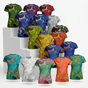 T-shirts de compression de yoga et de natation personnalisés, couleur unie, avec logo, protection UV, prix de gros abordable - Product Image 1