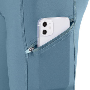 Pantalones de equitación de cintura alta para mujer, azules, con parches de agarre en las rodillas, agarre de silicona, largos, de elastano/algodón, 2026 - Product Image 6