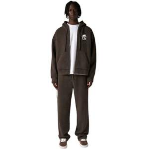 Sudadera con Capucha Marrón de Punto con Cierre y Emblema, Sudadera Elegante y Cómoda para Hombre y Mujer, Ropa Casual de Invierno con Logotipo - Product Image 6