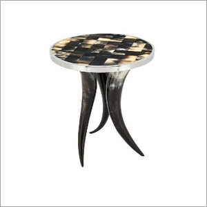 Mesa Auxiliar Única Hecha a Mano con Incrustaciones de Cuerno, Decorativa de Primera Calidad para Interiores Modernos y Salas de Estar a Precios Inmejorables - Product Image 4