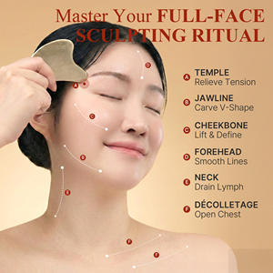 Outil facial Gua Sha en forme de cœur NOBBAN, bronze coréen Bangjja Yugi (alliage 78:22), lifting en V et massage du visage - Product Image 3