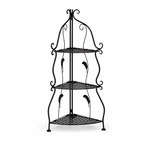 Soporte de metal de alta tendencia para plantas de esquina con tres niveles curvos para decoración de interiores, balcones y jardines, tamaño personalizado - Product Image 2