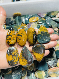 Ocean Jasper Cabochon อัญมณีหลวมกึ่งมีค่างานแฮนด์เมดผิวเรียบ - Product Image 3