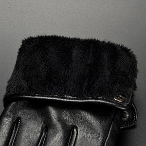 Leather Gloves Wrist Length <b>Thermal</b> Unlined Plain Style Winter Warmth Daily Use - Product Image 6