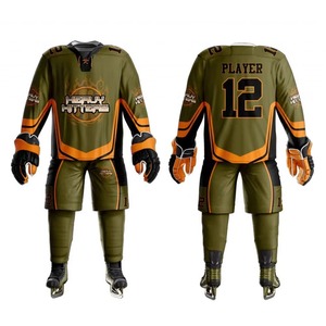 Custom Ice Hockey Team Uniforms Summer Moisture-Wicking Anti-Bacterial Breathable 100% Polyester Hockey Jerseys Front - Product Image 1