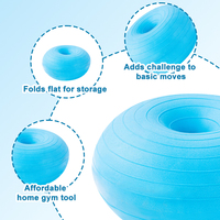 Ballon de Pilates en gros, type donut, épais, anti-éclatement, pour le sport, le fitness, la récupération post-partum, la stabilité et l'équilibre, demi-ballon pour la maison