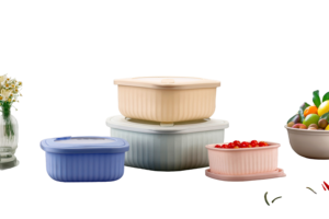 Contenants alimentaires en plastique empilables, forme rectangulaire avec couvercle, préservation de la fraîcheur, un seul niveau, 1 compartiment, taille M, style simple - Product Image 3