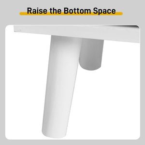 2-Row 4-Dump Bucket High Leg <b>Arched</b> Rattan Shoe Cabinet Particle Board + Plastic Rattan 105*24*98cm White <b>Frame</b> Shoe Racks - Product Image 6