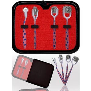 Juego de probadores de nervios sensoriales Wartenberg Neuro Pinwheel, 4 unidades (1, 3, 5, 7 cabezales) |   Herramientas de Diagnóstico de Acero Inoxidable con Diseño de Bandera de EE. UU. y Reino Unido, Garantía de 2 Años - Product Image 4