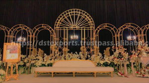 แผงเลเซอร์คัทสไตล์โมร็อกโกสำหรับเวทีงานแต่งงาน ขายส่งคุณภาพสูง ซุ้มโลหะสีขาวสำหรับงานแต่งงาน ของตกแต่งงานเลี้ยงสำหรับห้องจัดเลี้ยงในสหรัฐอเมริกา - Product Image 2