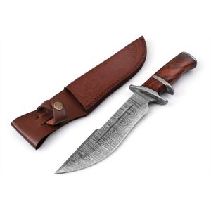 Couteaux de camping Bowie avec longue lame en acier et structure de poignée ergonomique pour équipement de randonnée en plein air et matériel de survie - Product Image 1