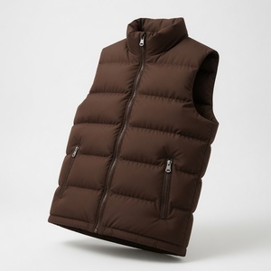 Good Quality Custom Puffer Vest Full Zipper Sleeveless Vest Lightweight Casual Winter <b>Warm</b> Puffer Sleeveless Padded Vest - Product Image 2