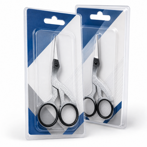 Mini ciseaux en acier inoxydable avec poignées noires à prise souple OEM pour la découpe multi-usages, l'artisanat DIY, MANAN INSTRUMENTS - Product Image 4