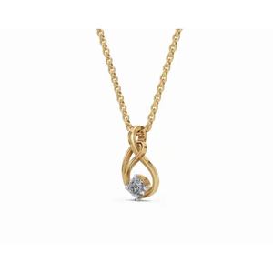 Collier pendentif infini en argent sterling 925, diamant de laboratoire, plaqué or jaune, bijoux fins pour femmes - Product Image 4