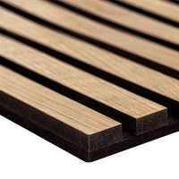 Panneau acoustique en bois à lattes, placage MDF, panneau mural insonorisant en fibre pour la décoration intérieure de la maison, du bureau, du studio