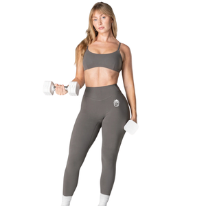 Leggings taille haute gris pour femme, ultra-extensibles, pour yoga, entraînement, gym, fitness, avec contrôle du ventre, sans coutures, tenue active, usage quotidien, Pro - Product Image 1