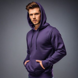 เสื้อมีฮู้ดแบบรูดซิปสีน้ำตาลเสื้อฮู้ดสีฟ้าราชวงศ์บังคลาเทศ - Product Image 5