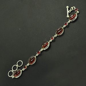 Wholesale New Arrival Top Amazing Quality <b>Red</b> Garnet Gemstone 925 Solid Sterling Silver <b>Bracelet</b> Handmade Fine Jewelry For Women - Product Image 6