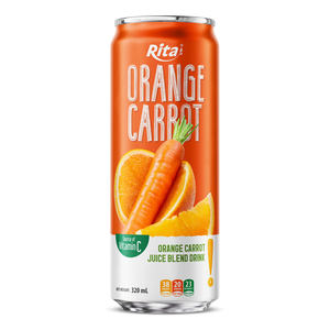 Boisson au jus de carotte orange 250 ml en canette, fabricant de boissons, saveur de fruits du Vietnam, boisson gazeuse, OEM ODM, marque privée - Product Image 3