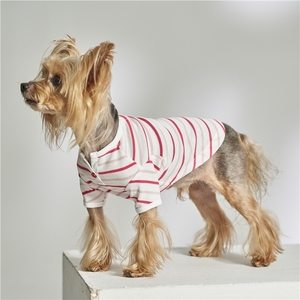 Ropa a rayas esencial para perros con logotipo personalizable ODM OEM para Europa - Product Image 1