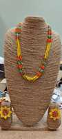 Collier vintage fait main à plusieurs rangs avec perles, imitation perle, opale et pierres en forme de cloche, pour femme, idéal pour les fêtes et la mode