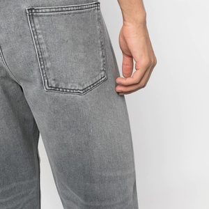 Pantalon en jean vintage délavé sur mesure pour homme, coupe droite évasée, effet usé, ample et surdimensionné à jambe large - Product Image 6