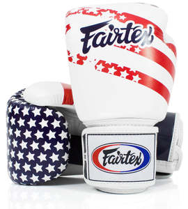 Guantes de Boxeo Fairtex con Diseño de la Bandera Americana, Guantes de Kickboxing Profesionales para Entrenamiento, Cuero PU, Boxeo - Product Image 1