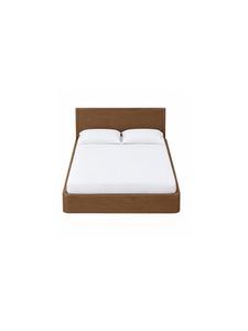 Base de Cama Minimalista de Madera de Teca Sólida con Cabecera, Diseño Duradero para Hotel, Apartamento o Casa de Campo - Product Image 2