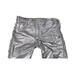 Leather Pants <b>Slim</b> Fit <b>Jogger</b> Tight Leather Pant Middle Waist Man Custom Made Leather Men Wholesale Price Leather Pant - Product Image 4