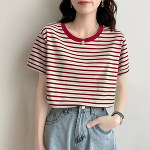 Women's Slim Fit Silk/Cotton Cotton/Bamboo Fiber Knitted Eco-Friendly Breathable Anti-Wrinkle Quick Dry V-neck Short Summer - Product Image 3
