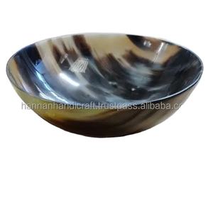 HANNAN HANDICRAFT Ensemble de bols de service en corne naturelle de haute qualité, faits à la main, polis, étanches, art moderne, objets de collection pour la maison - Product Image 3