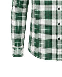 เสื้อเชิ้ตผ้าแฟลนเนลลายสก็อตสีเขียวขาวสำหรับผู้ชายทรงสลิมฟิต แขนยาว ติดกระดุม ผ้าฝ้าย แฟชั่นลำลอง ผลิตตามสั่งจากโรงงาน - Product Image 6