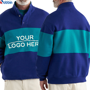 Sudadera con Capucha de Bloques de Color Ecológica para Hombre y Mujer, Servicio OEM, Mezcla de Algodón Premium, Invierno, Talla Grande, Transpirable, con Cierre de Broches - Product Image 4