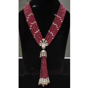 Elegante Collar con Colgante de Perlas de Latón de Primera Calidad con Cuentas para Mujer, Joyería Moderna para Bodas, Hindúismo - Product Image 1
