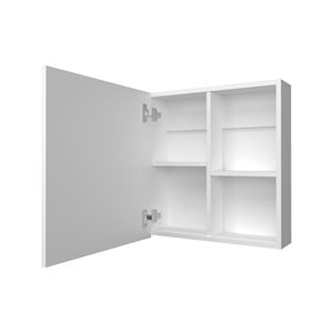 Mobile da Bagno Bianco Morenci con 1 Anta, Include Specchio e Armadietto Portamedicinali - Product Image 2